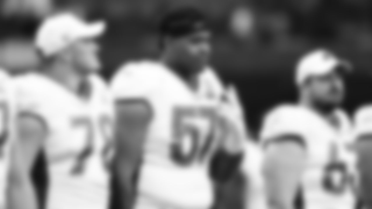 Kansas City Chiefs offensive tackle Orlando Brown (57) prior to the 2022 Pro Bowl at Allegiant Stadium in Las Vegas.