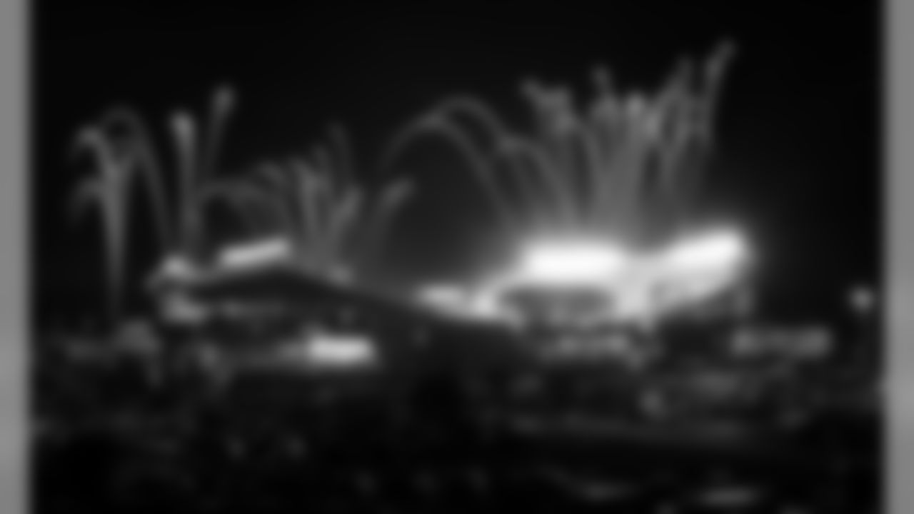 Stadium fireworks during the game against the Cincinnati Bengals on Sunday Night Football on October 21, 2018