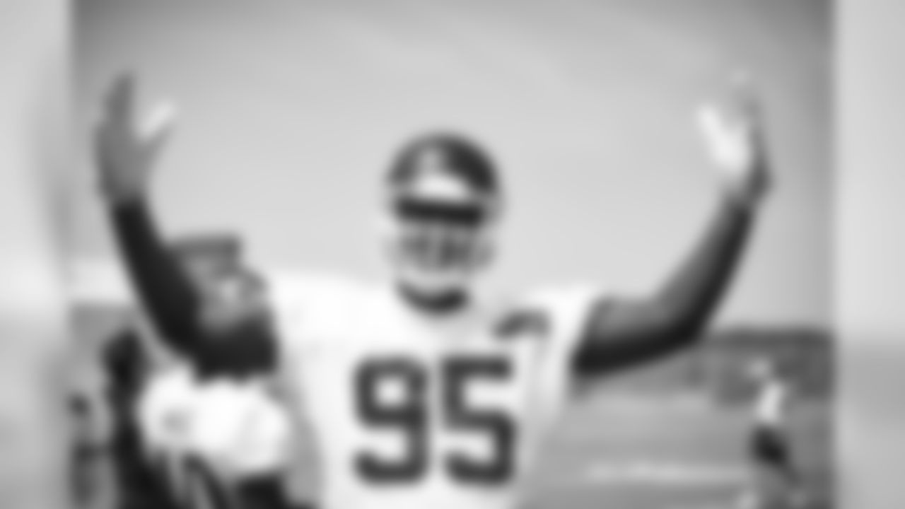 Kansas City Chiefs defensive tackle Chris Jones (95) during practice on 8/22/18