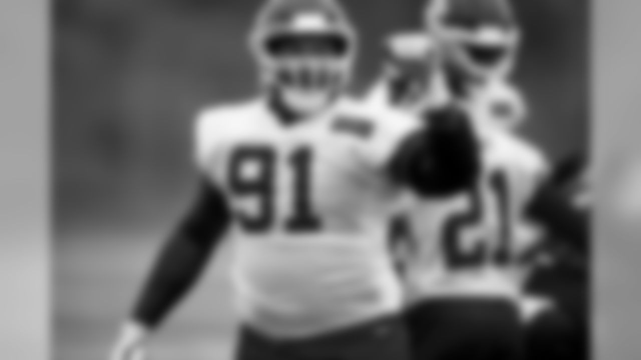 Kansas City Chiefs defensive tackle Derrick Nnadi (91) during practice on 10/4/18