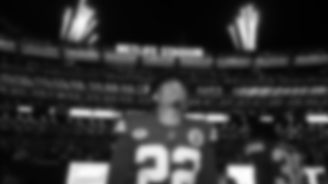 Kansas City Chiefs cornerback Trent McDuffie (22) prior to the NFL Week 4 matchup against the New York Jets at MetLife Stadium in East Rutherford, New Jersey on October 1, 2023.