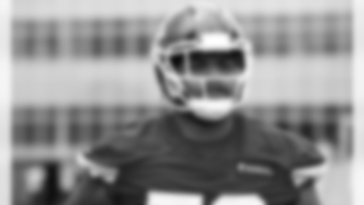 Kansas City Chiefs Offensive Tackle Martinas Rankin (74) during phase 3 workouts at the The University of Kansas Health System Training Complex.