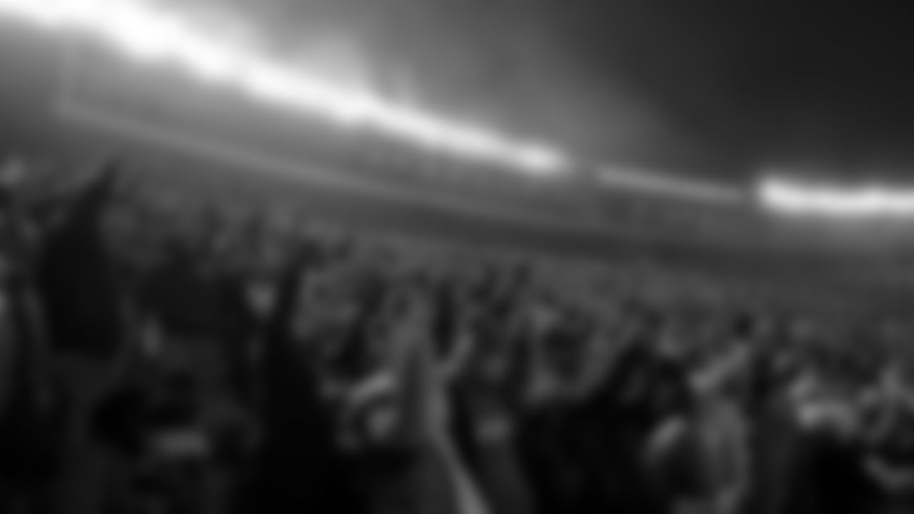 A view of the fans in the stadium prior to an NFL football game against the New York Giants, Monday, November 1, 2021 in Kansas City.