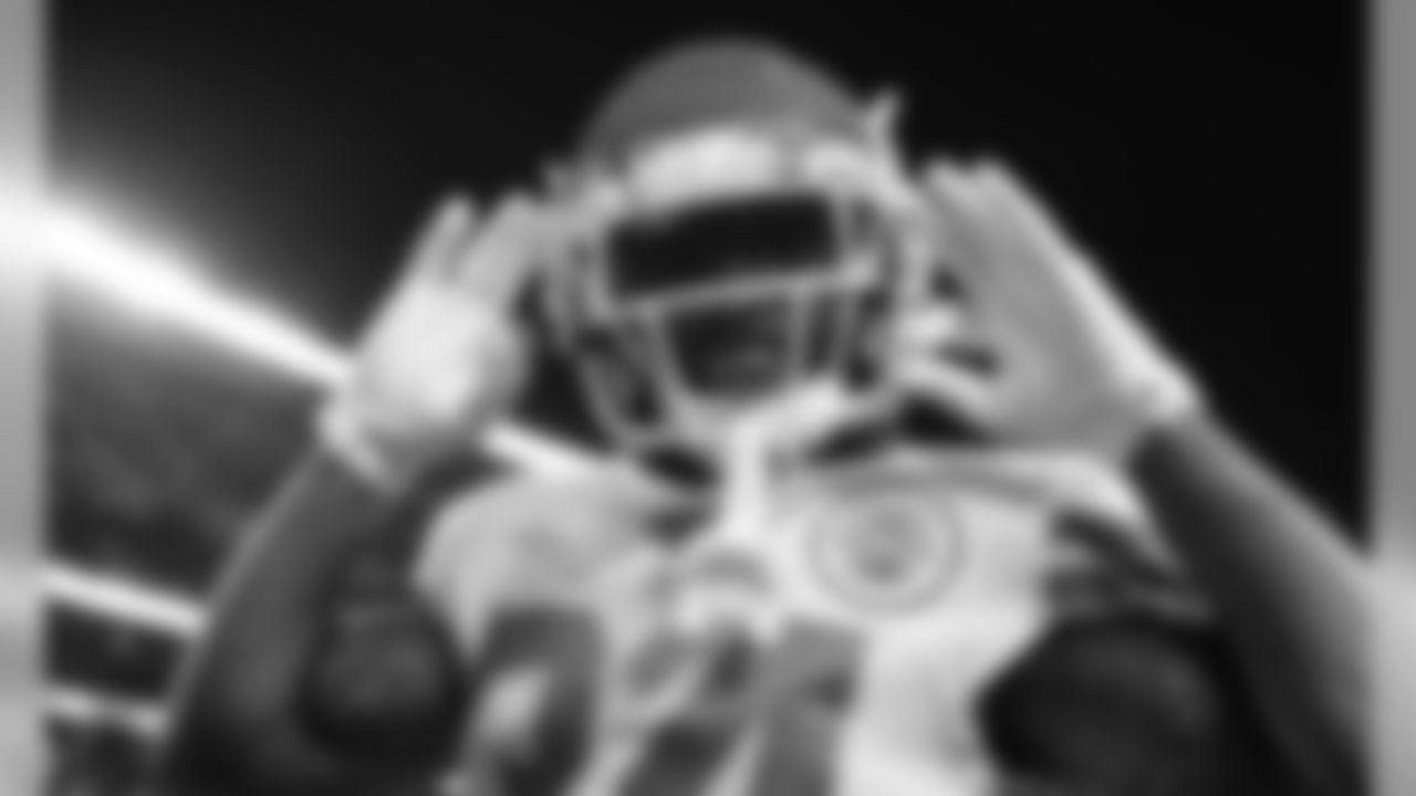 Kansas City Chiefs Running Back Darwin Thompson (34) prior to the game between the Kansas City Chiefs and the Chicago Bears at Soldier Field on December 22, 2019.