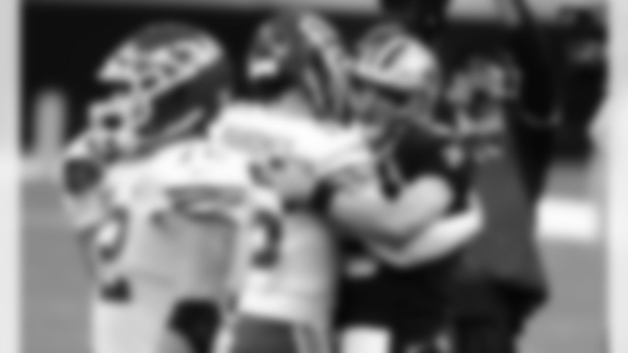 Kansas City Chiefs quarterback Patrick Mahomes (15) and quarterback Drew Brees (9) during an NFL football game against the New Orleans Saints, Sunday, Dec. 20, 2020 in New Orleans.