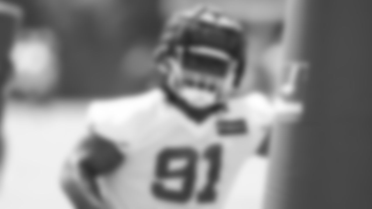 Kansas City Chiefs nose tackle Derrick Nnadi (91) during day one at Kansas City Chiefs mini camp practice.