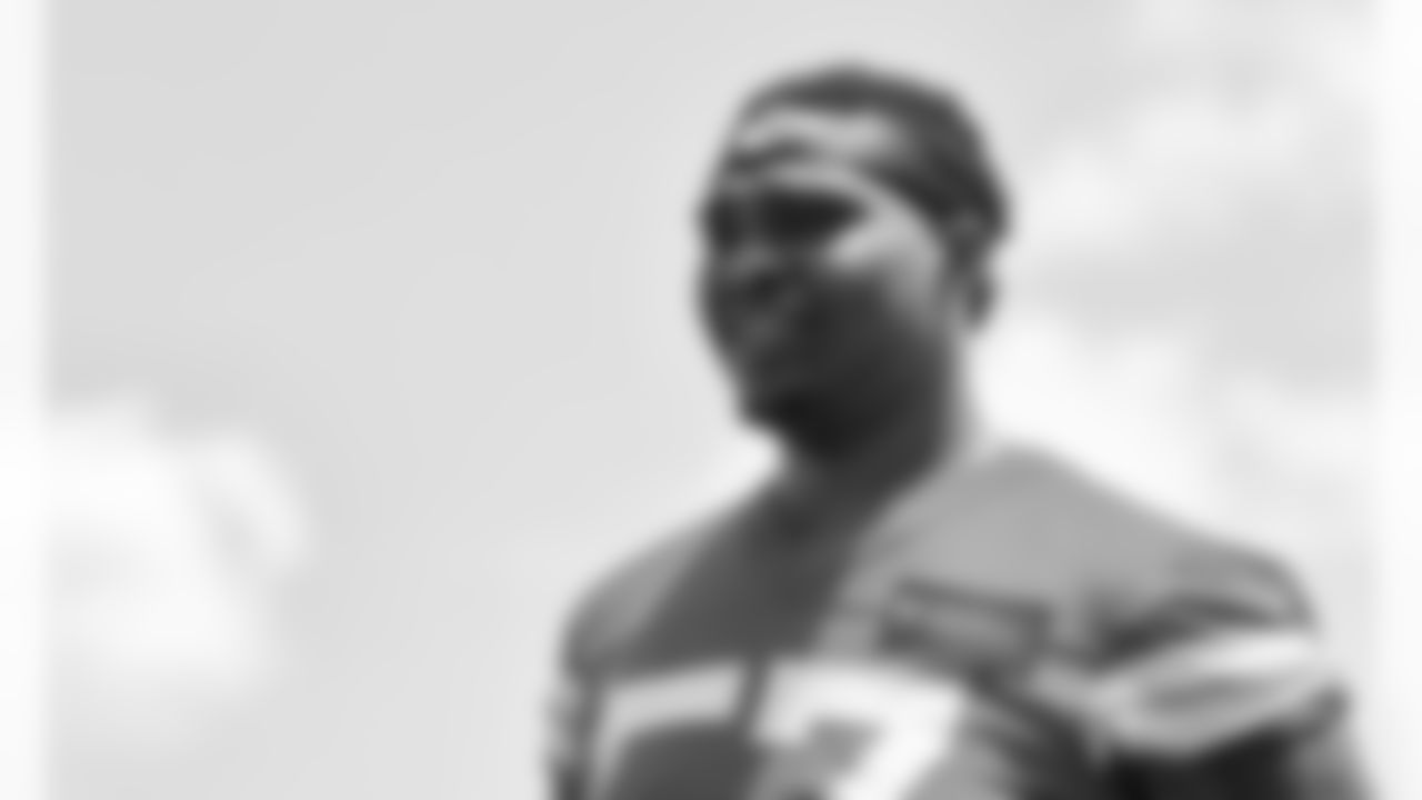 Kansas City Chiefs Offensive Lineman Orlando Brown (57) during phase 3 workouts at the The University of Kansas Health System Training Complex.