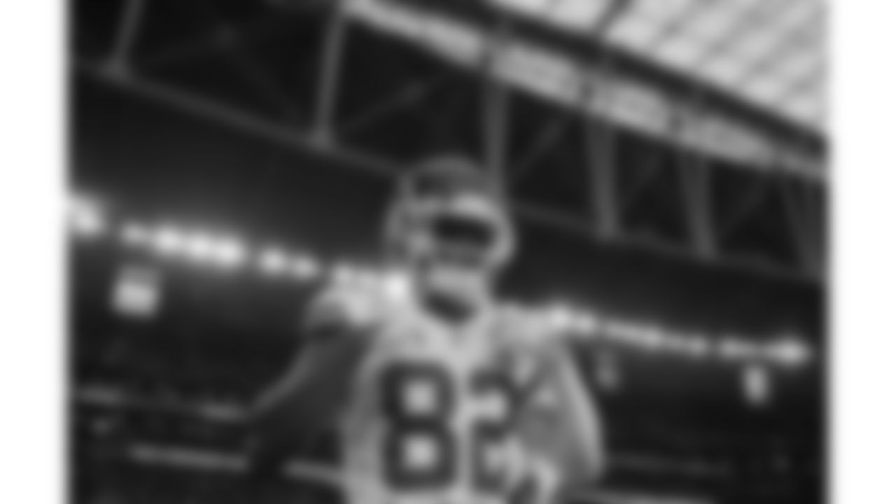Kansas City Chiefs wide receiver Ihmir Smith-Marsette (82) during pregame warmups before the Chiefs preseason Week 2 matchup against the Arizona Cardinals on Saturday, August 19, 2023.