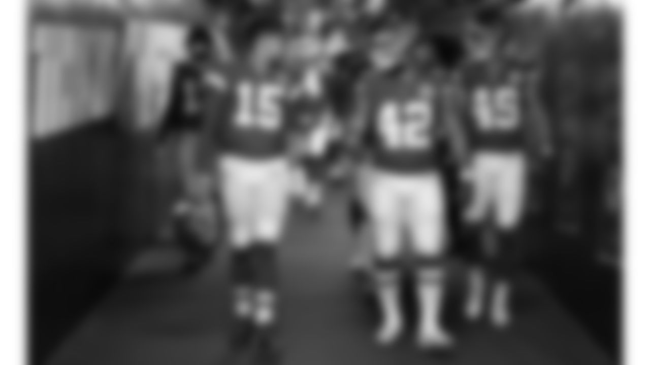 The Kansas City Chiefs Walking in the tunnel to the field prior to an NFL Football game against the Atlanta Falcons, Sunday December 27, 2020 in Kansas City.