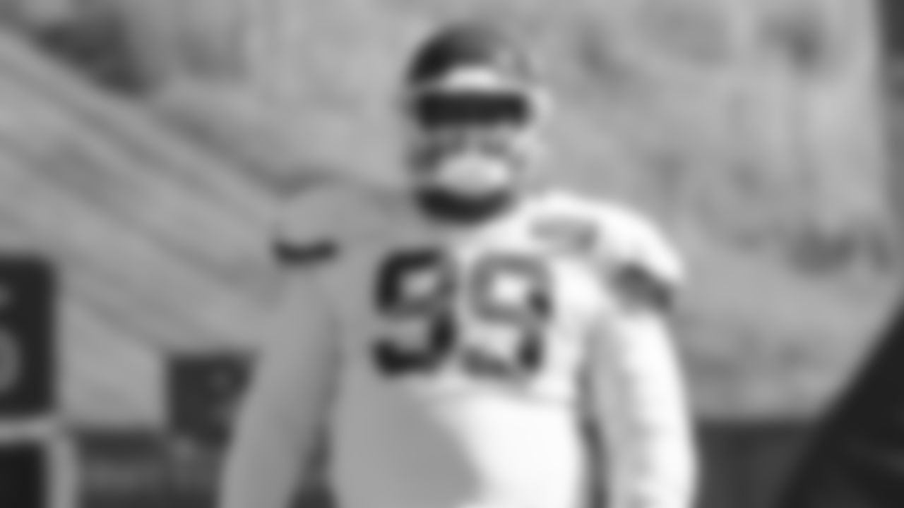 Kansas City Chiefs defensive tackle Khalen Saunders (99) during practice at The University of Kansas Health System Training Complex.