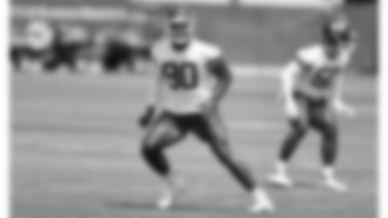 Kansas City Chiefs defensive end Charles Omenihu (90) at day 2 of OTAs on Tuesday, May 23rd, 2023 in Kansas City Missouri.