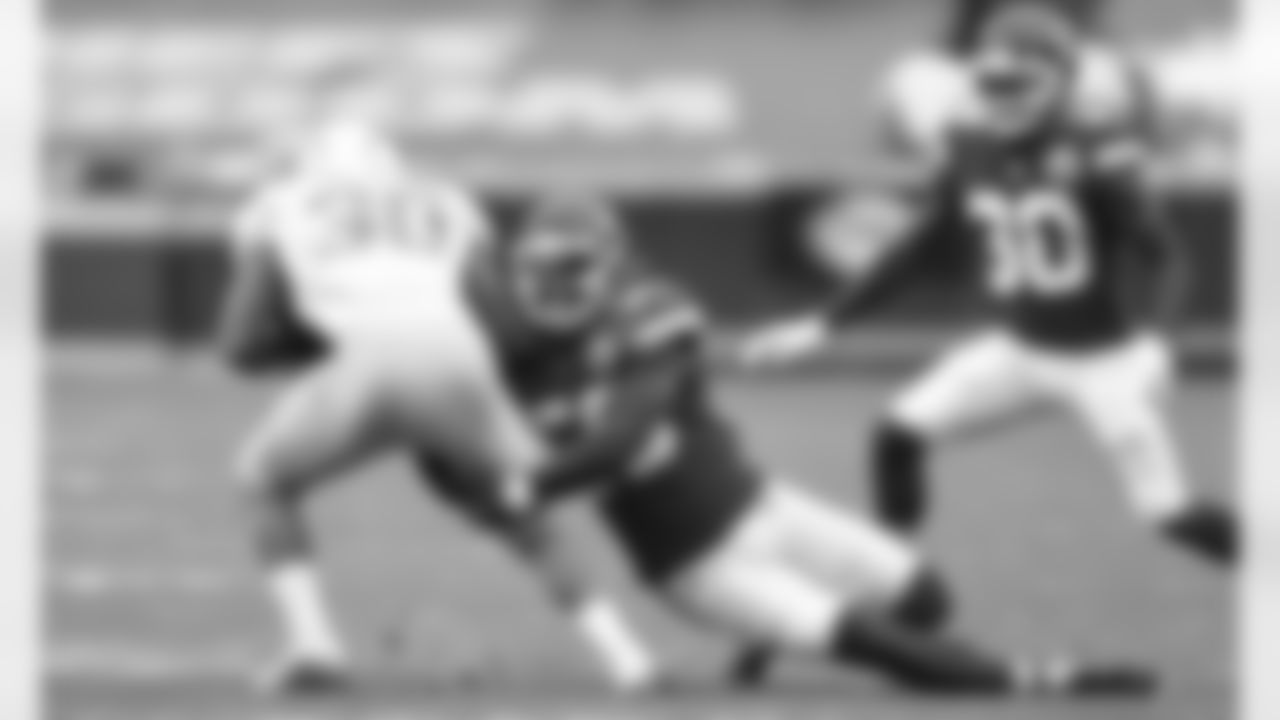 Kansas City Chiefs Linebacker Willie Gay (50) makes a tackle during an NFL Football game against the Los Angeles Chargers, Sunday January 3, 2021 in Kansas City.