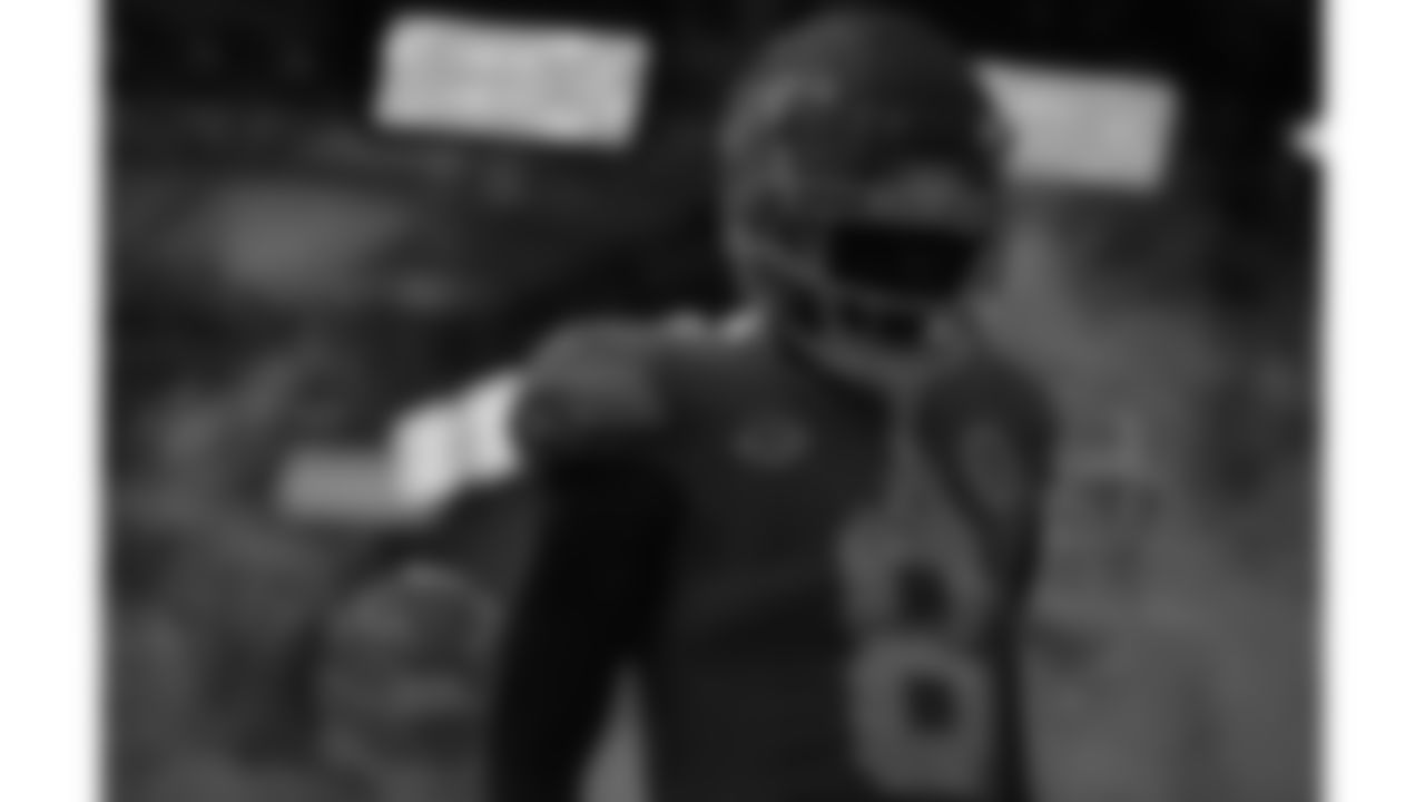 Kansas City Chiefs wide receiver Justyn Ross (8) prior to the Week 1 NFL Football Game against the Detroit Lions on Thursday, September 7, 2023 at GEHA Field at Arrowhead Stadium.