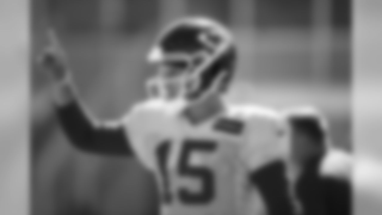 Kansas City Chiefs quarterback Patrick Mahomes (15) during practice on 9/27/18