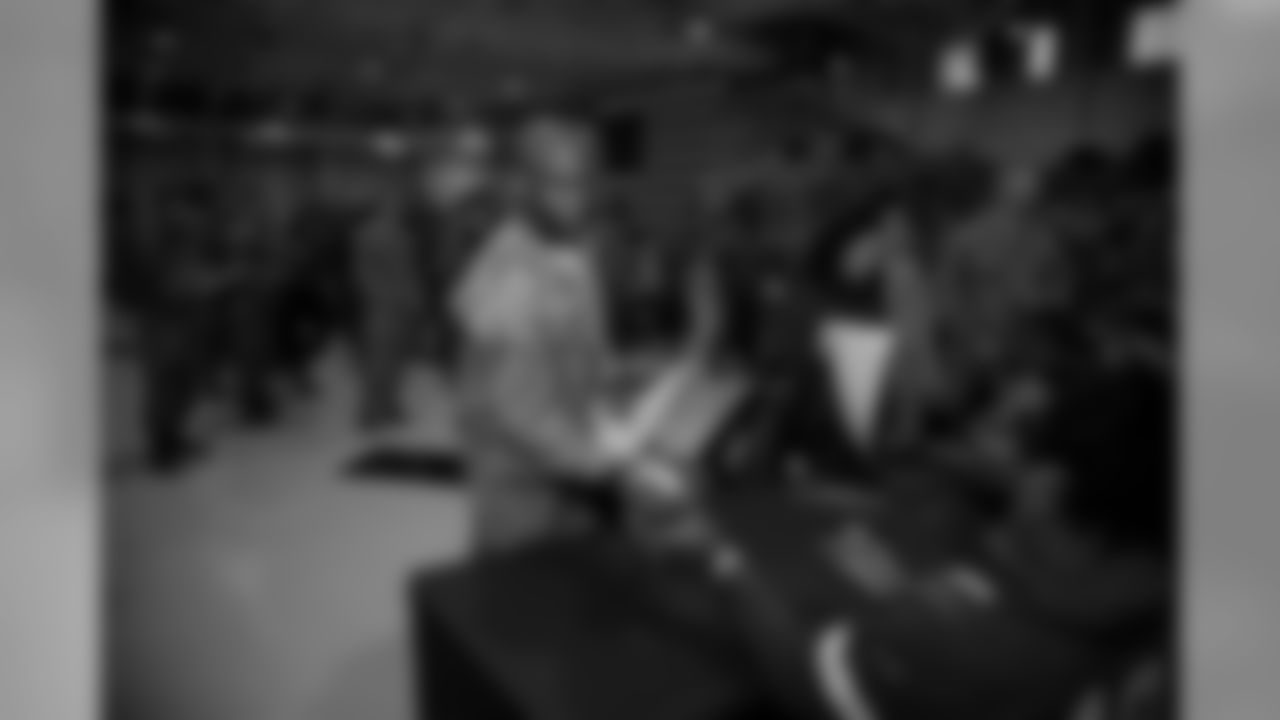 Chiefs wide receivers, cheerleaders and KC Wolf toured several hangars housing A-10 Warthogs and a B-2 Stealth Bomber and met with service men and women to sign autographs and thank them for their service.