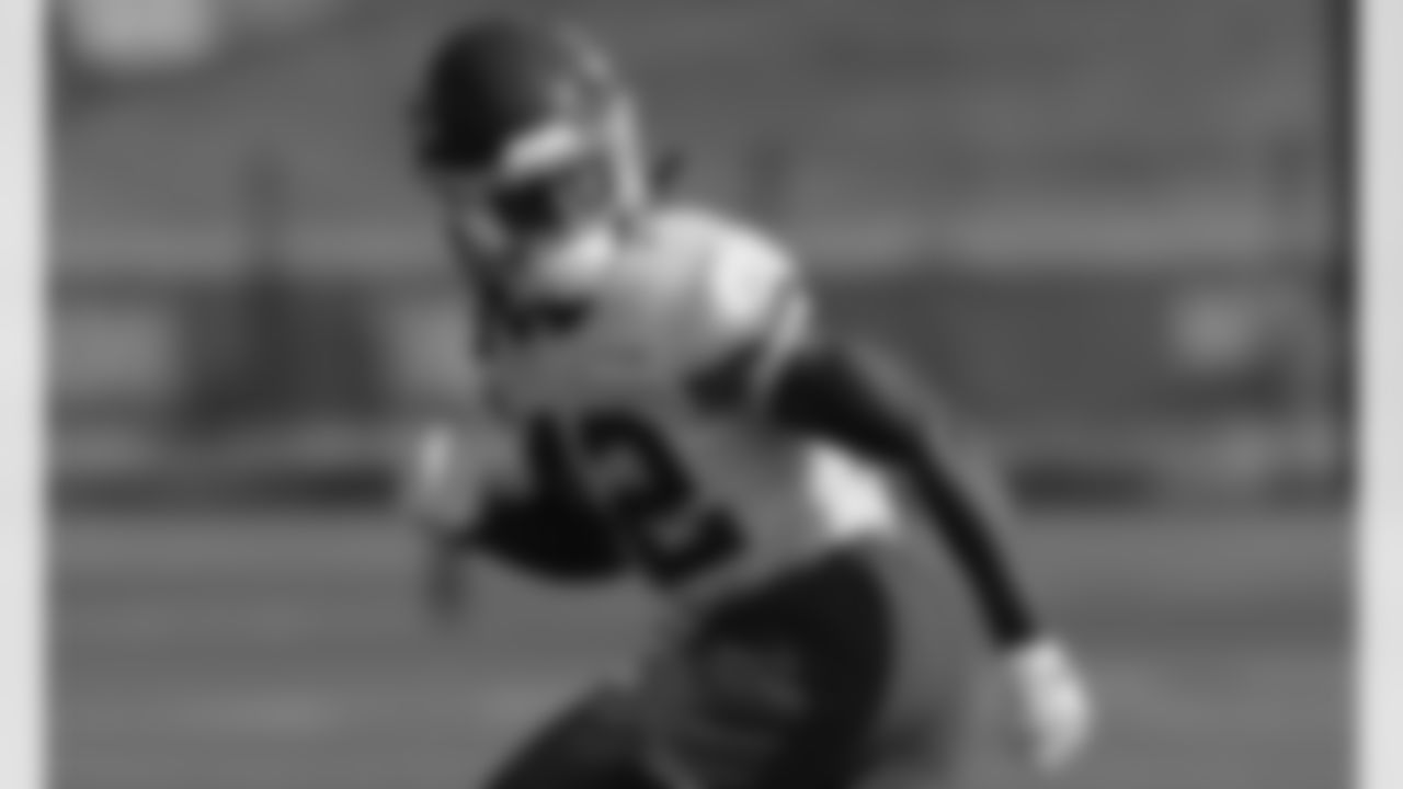 Kansas City Chiefs defensive back Manny Patterson (42) during rookie training camp at Missouri Western State University.