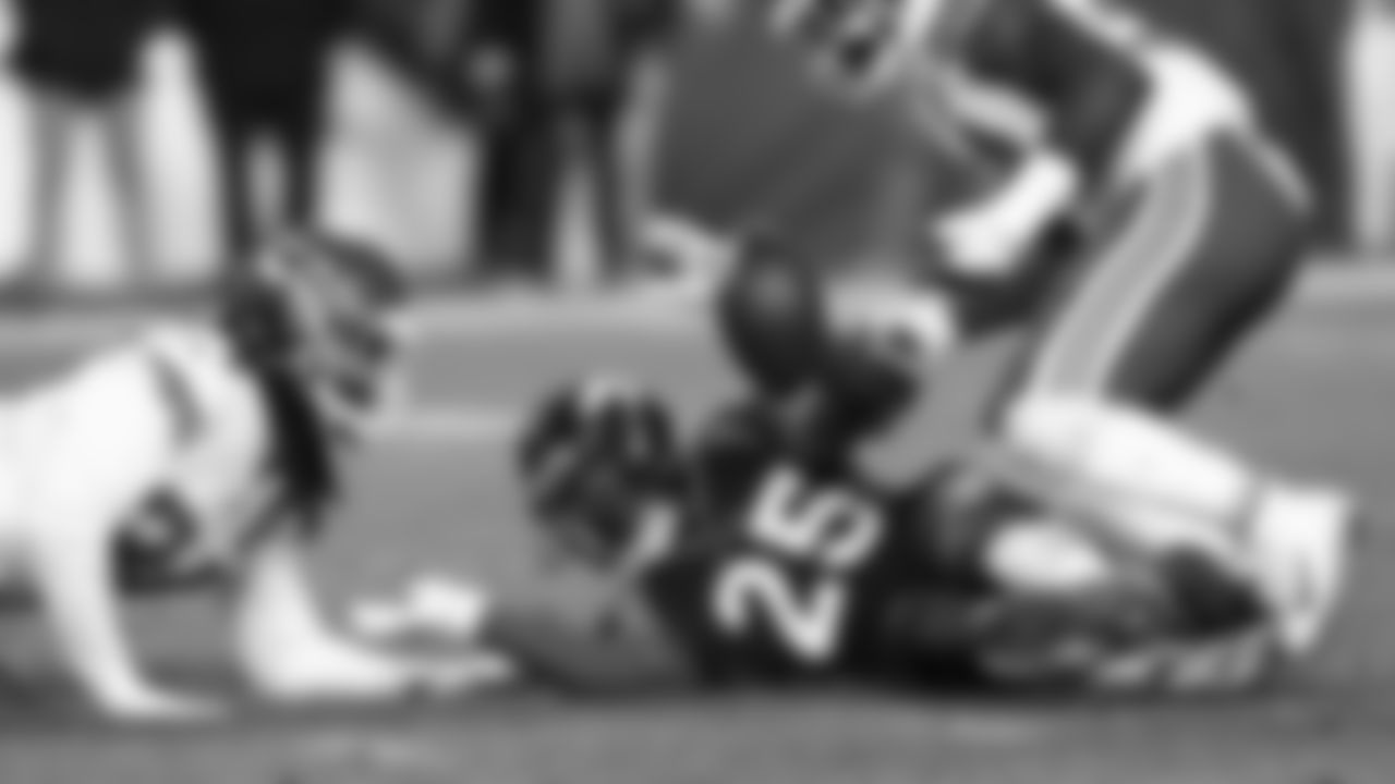 The Denver Broncos fumble the ball during an NFL football game against the Kansas City Chiefs on Saturday, January 8, 2021 in Denver.