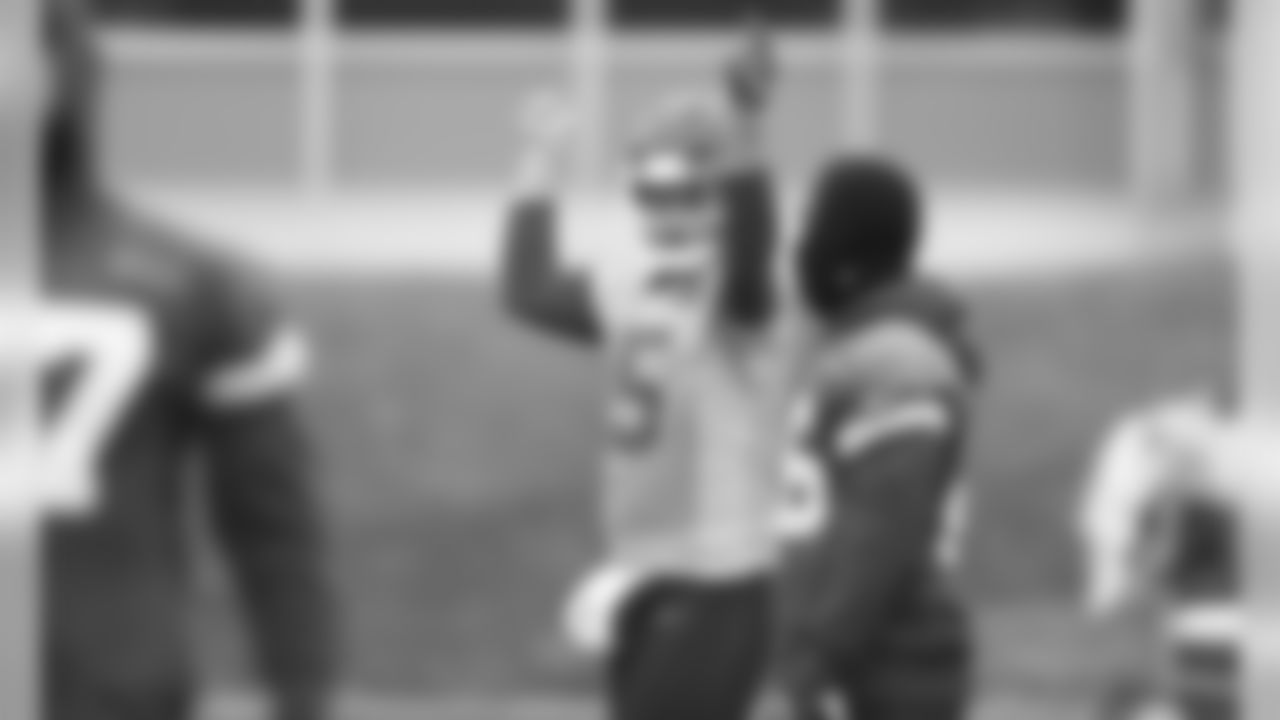 The Kansas City Chiefs practice in preparation for Sunday's AFC Championship game against the Tennessee Titans.