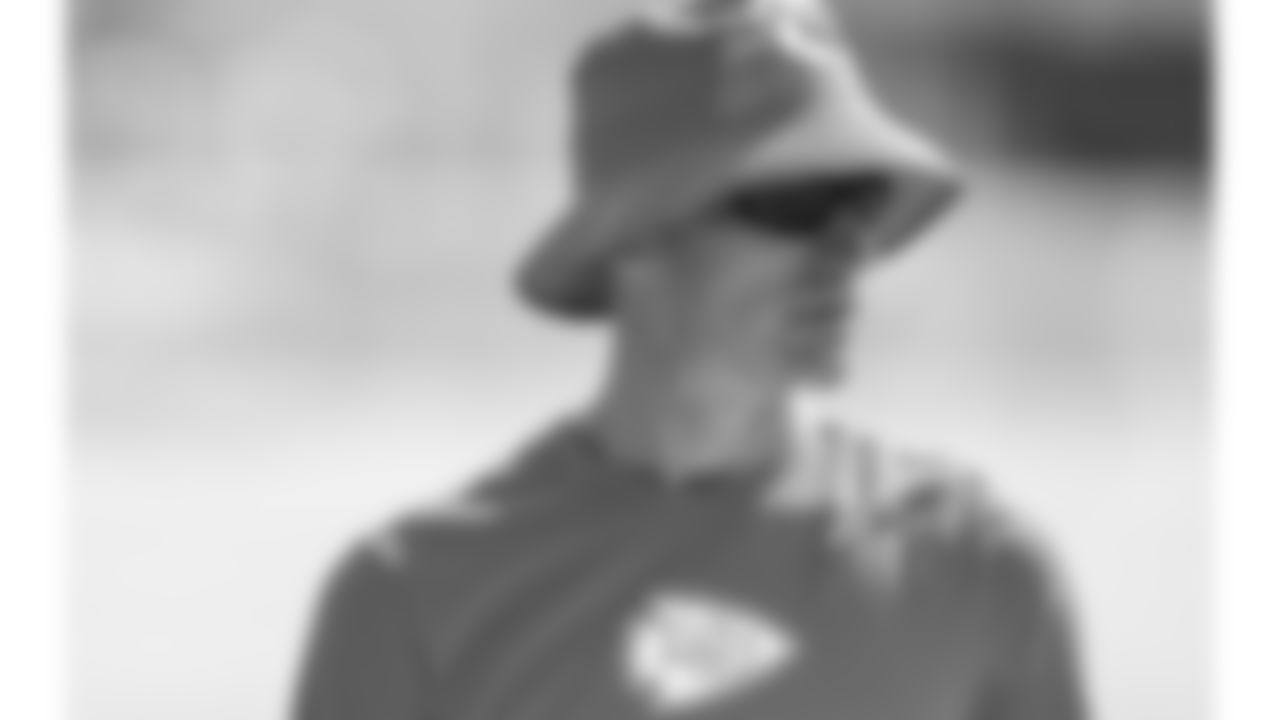 Kansas City Chiefs Pass Game Coordinator Joe Bleymaier at Kansas City Chiefs Training Camp in St Joseph, MO on Sunday July 23, 2023