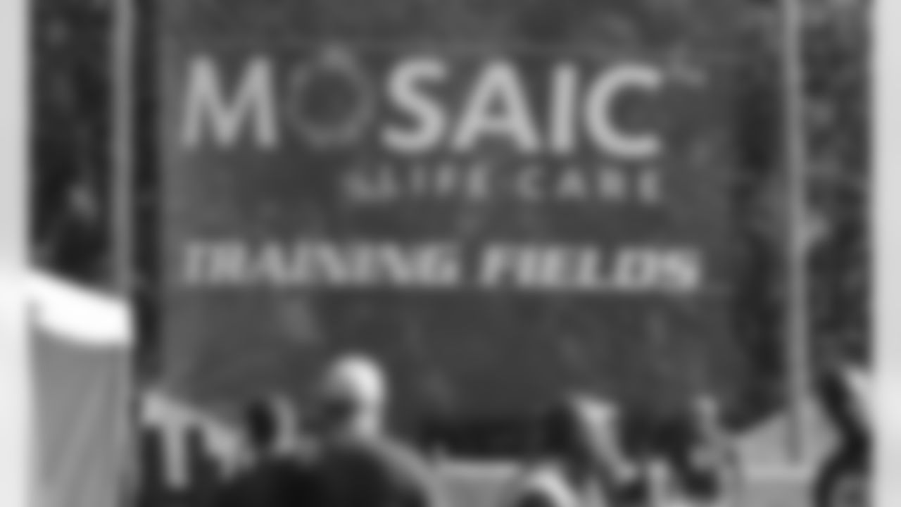 Mosaic Training Fields Sign during rookie training camp at Missouri Western State University.
