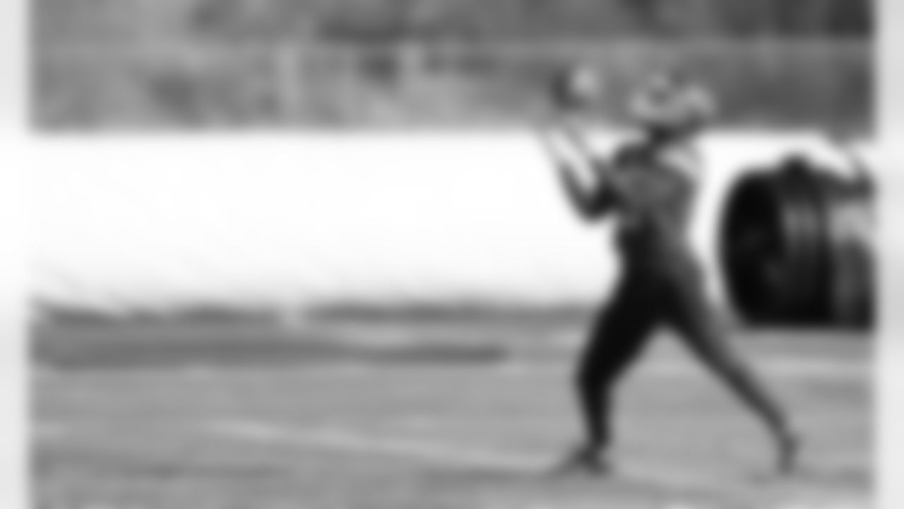 Kansas City Chiefs Wide Receiver Mecole Hardman (17) fielding punts at practice in preparation for this weeks AFC Championship game vs the Buffalo Bills.