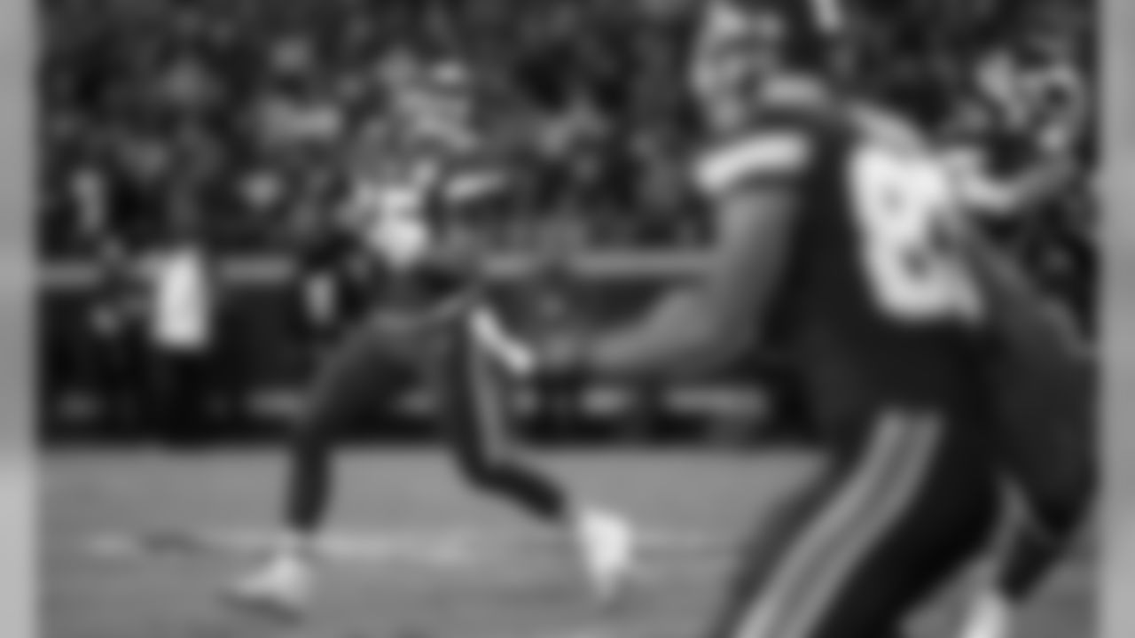 Kansas City Chiefs Quarterback Patrick Mahomes (15) during the Sunday Night Football game between the Kansas City Chiefs and the Indianapolis Colts at Arrowhead Stadium on October 6, 2019.