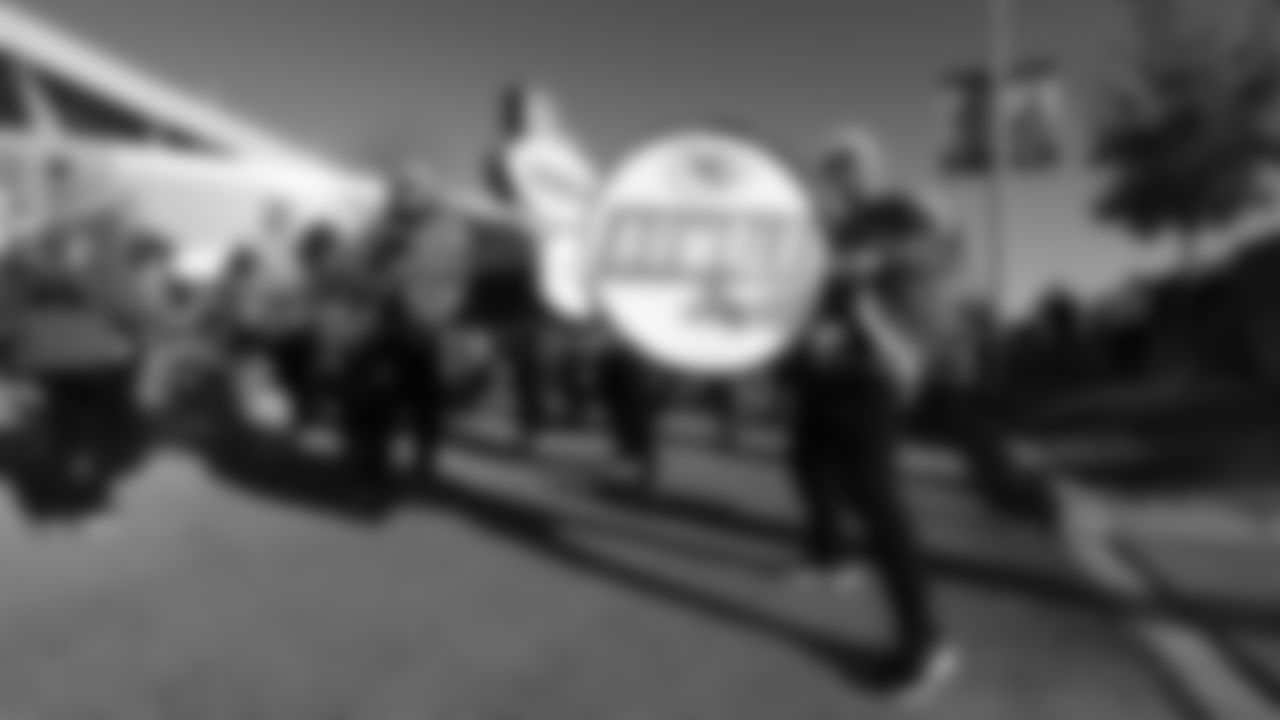 Rumble performs outside of GEHA Field at Arrowhead Stadium prior to an NFL football game against the Las Vegas Raiders, Sunday, December 12, 2021 in Kansas City.