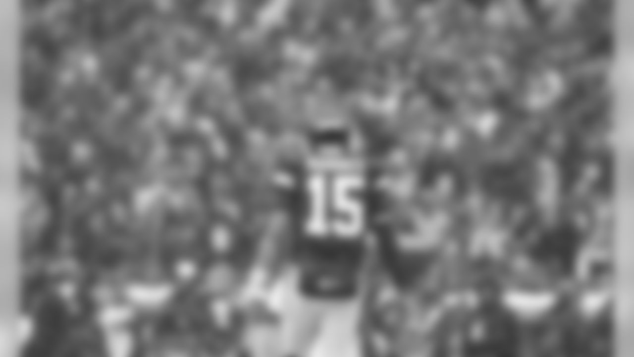 Kansas City Chiefs Quarterback Patrick Mahomes (15) during the game between the Kansas City Chiefs and the Denver Broncos at Arrowhead Stadium on December 15, 2019.