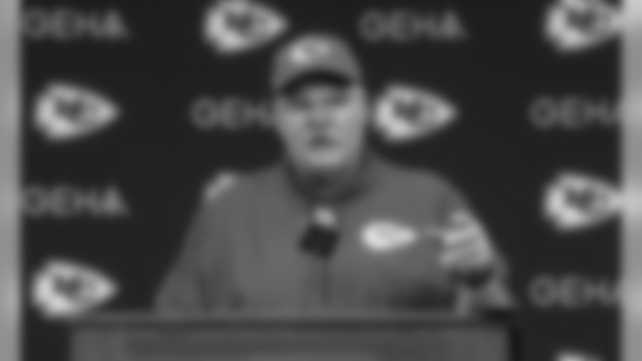 Kansas City Chiefs Head Coach Andy Reid after the NFL football game between the Kansas City Chiefs and the Oakland Raiders at Arrowhead Stadium on December 1, 2019