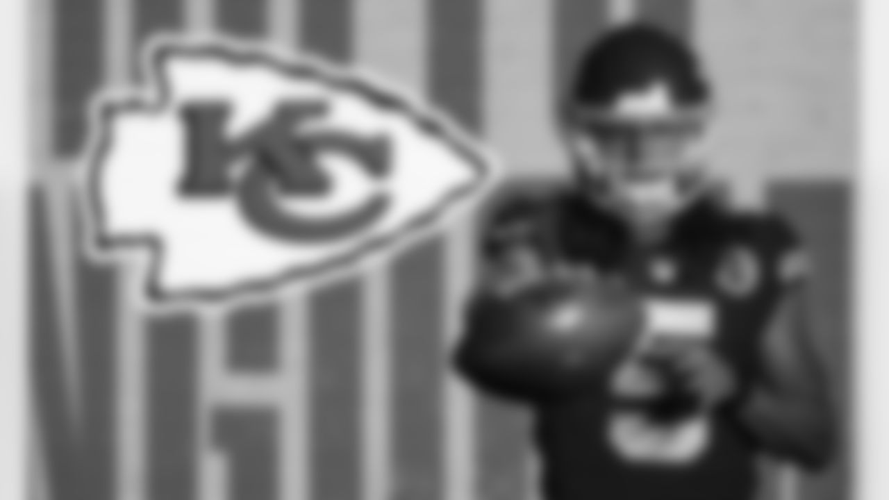 Kansas City Chiefs punter Tommy Townsend (5) during the Kansas City Chiefs Media Production Day 2021.