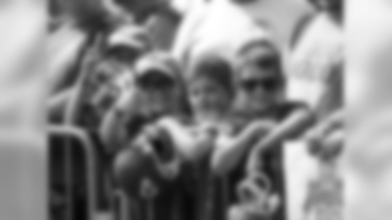 Young fans during practice on 8/4/18 at Chiefs Training Camp at Missouri Western State University in St. Joseph, Missouri.