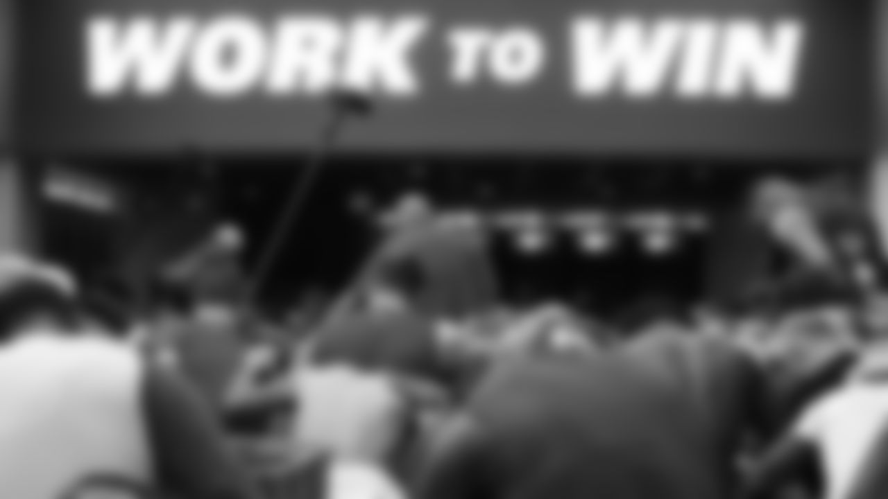 Kansas City Chiefs during post game of the week seven NFL football game against the Los Angeles Chargers, October 22, 2023 in Kansas City.