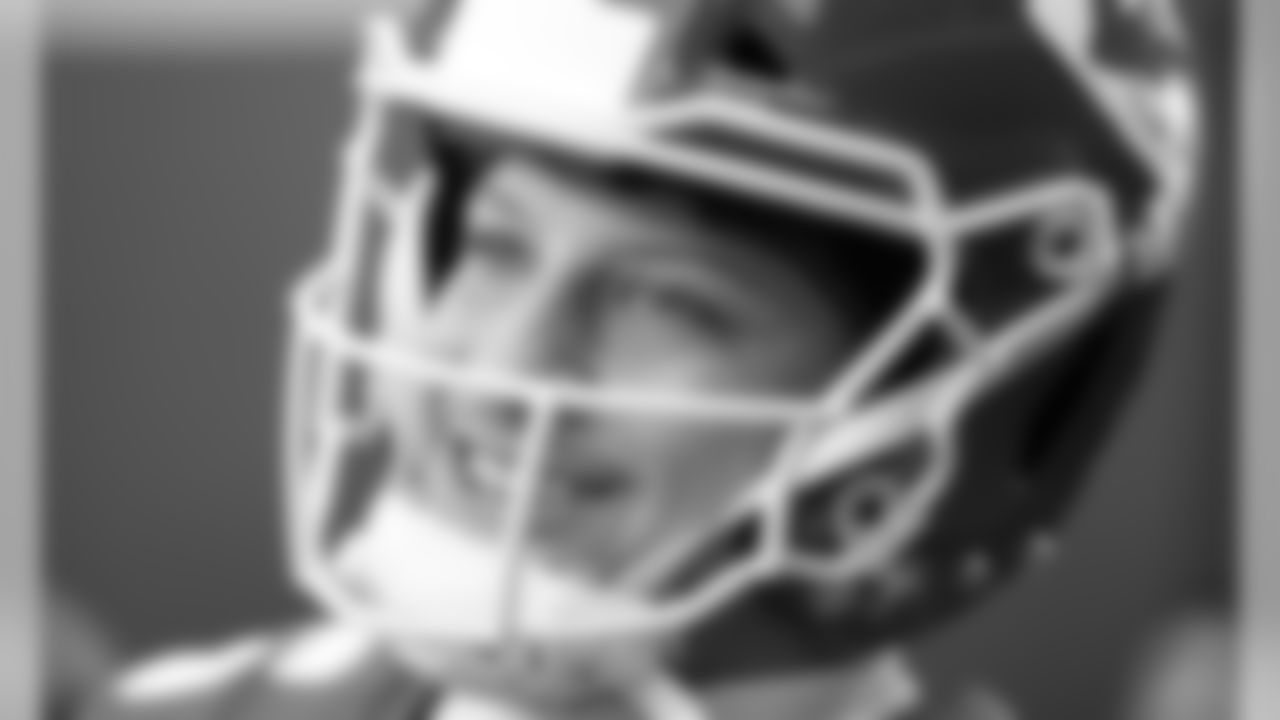 Kansas City Chiefs Quarterback Patrick Mahomes (15) prior to the game between the Kansas City Chiefs and the Tennessee Titans in the AFC Championship at Arrowhead Stadium on January 19, 2020.