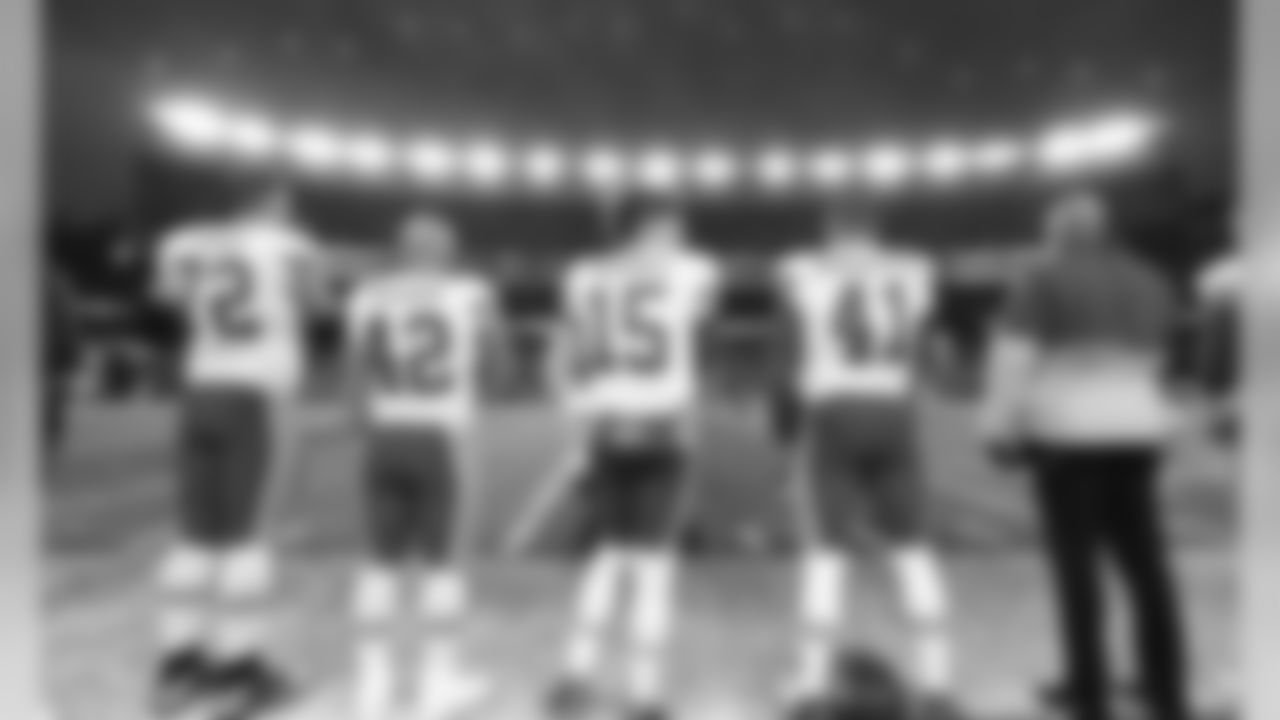 Kansas City Chiefs Quarterback Patrick Mahomes (15) prior to the game between the Kansas City Chiefs and the New England Patriots on December 8, 2019.