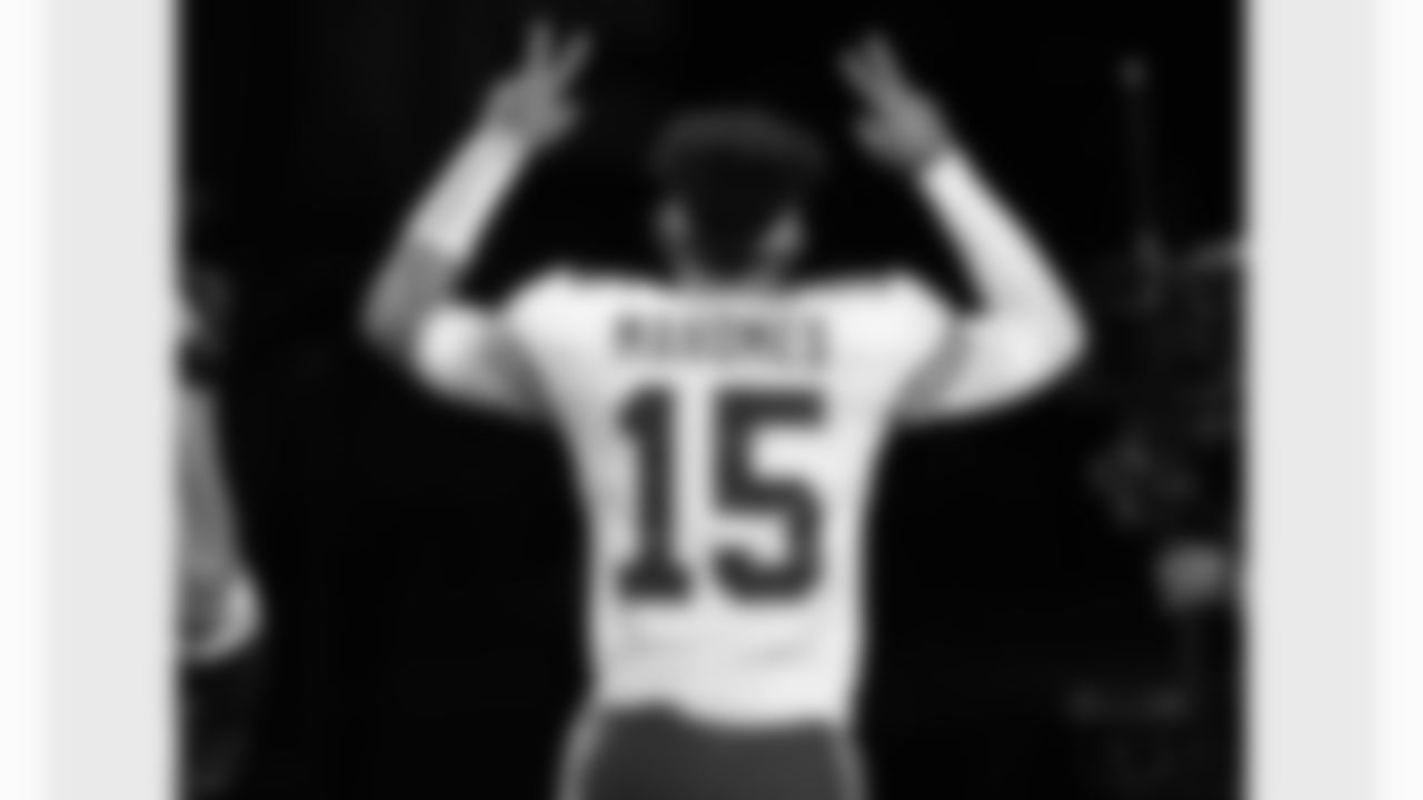 Kansas City Chiefs Quarterback Patrick Mahomes (15) celebrates after an NFL Football game against the Tampa Bay Buccaneers, Sunday November 30, 2020 in Tampa Bay.