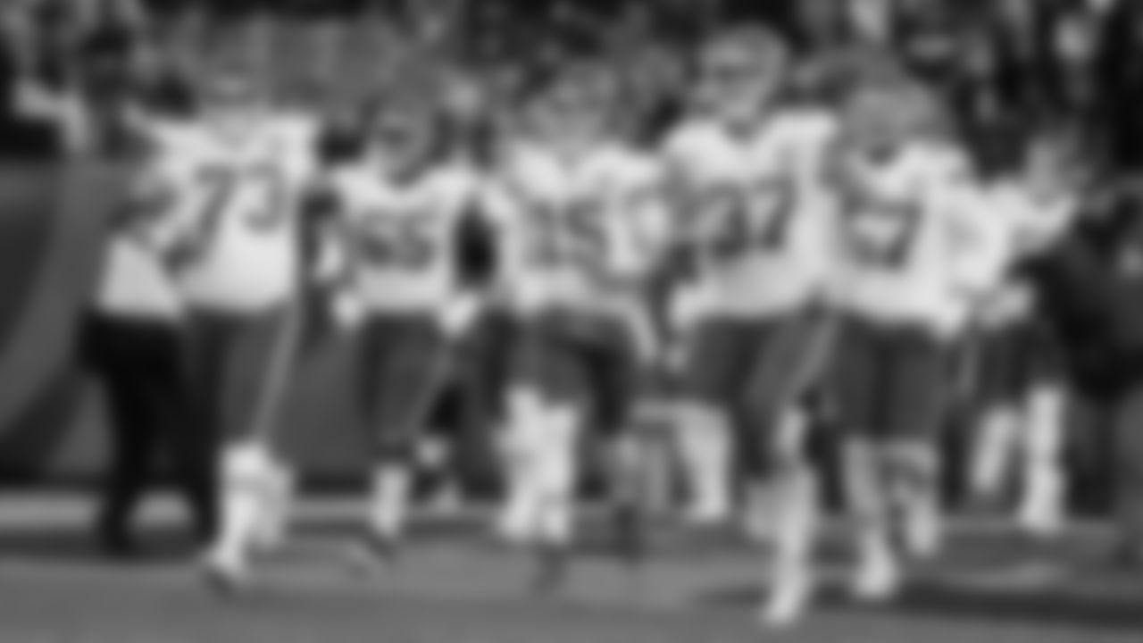 The Kansas City Chiefs run onto the field prior to an NFL football game against the Cincinnati Bengals, Sunday, Dec. 4, 2022, in Cincinnati.