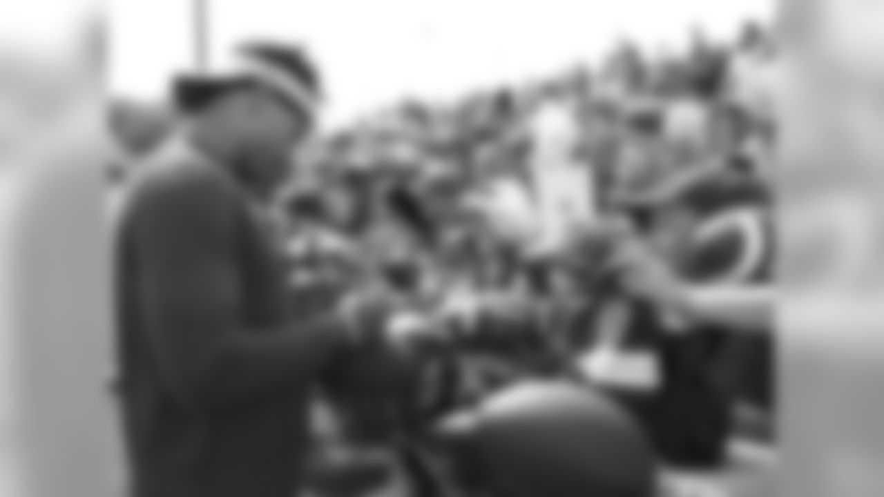 Kansas City Chiefs quarterback Patrick Mahomes (15) signs autographs after during practice 8/4/18 at Chiefs Training Camp at Missouri Western State University in St Joseph, Missouri