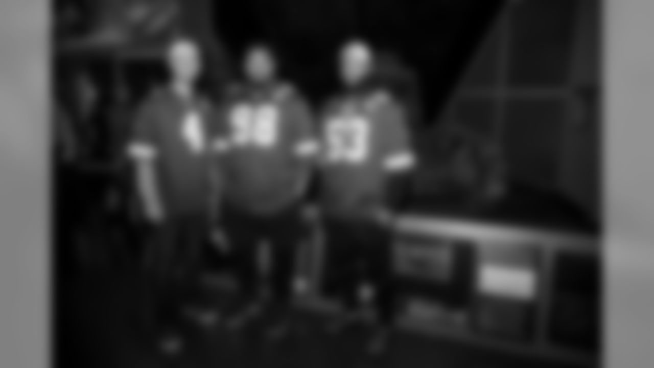 Kansas City Chiefs defensive tackle Xavier Williams (98), quarterback Chad Henne (4) and linebacker Anthony Hitchens (53) visit the World War One Museum on 10/26/18