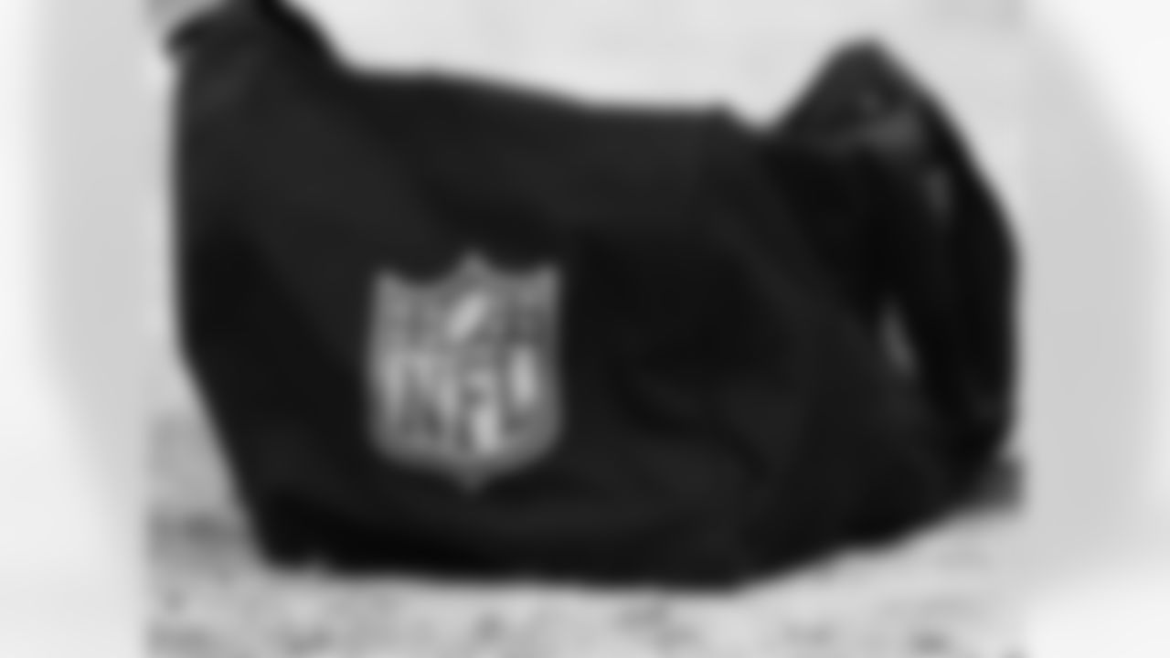 An NFL fanny pack on the snow before an NFL AFC wild card football playoff game between the Baltimore Ravens and Kansas City Chiefs Sunday, Jan. 9, 2011, in Kansas City, Mo.