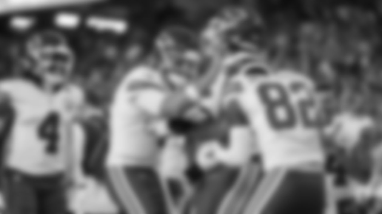 Kansas City Chiefs wide receiver Ihmir Smith-Marsette (82) celebrates scoring a touchdown during the Preseason Week 2 NFL football game on Saturday, August 19, 2023 in Glendale, AZ.