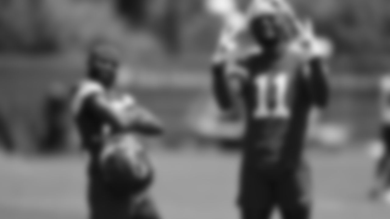Kansas City Chiefs wide receiver Ihmir Smith-Marsette (82) & wide receiver Marquez Valdes-Scantling (11) at day 10 of OTAs on Friday, June 9, 2023 in Kansas City, MO.