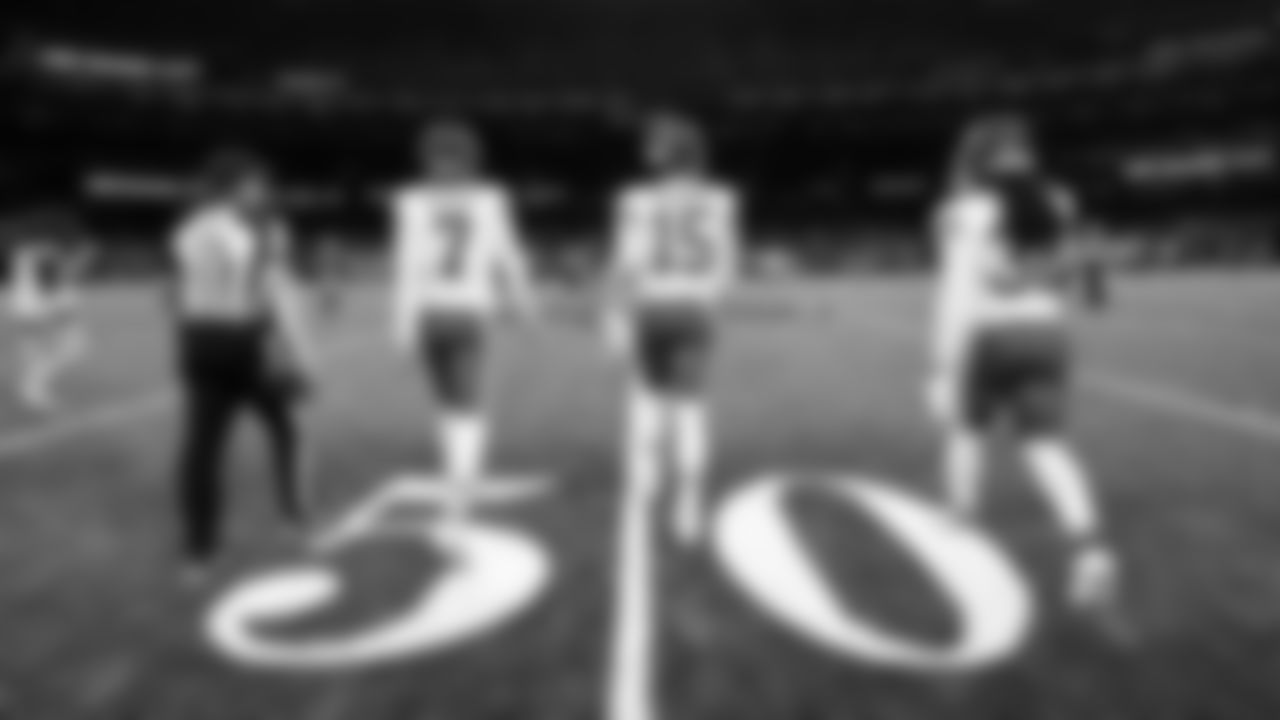 Kansas City Chiefs captains during pregame at the Chiefs preseason Week 1 matchup against the New Orleans Saints on Sunday, August 13, 2023.