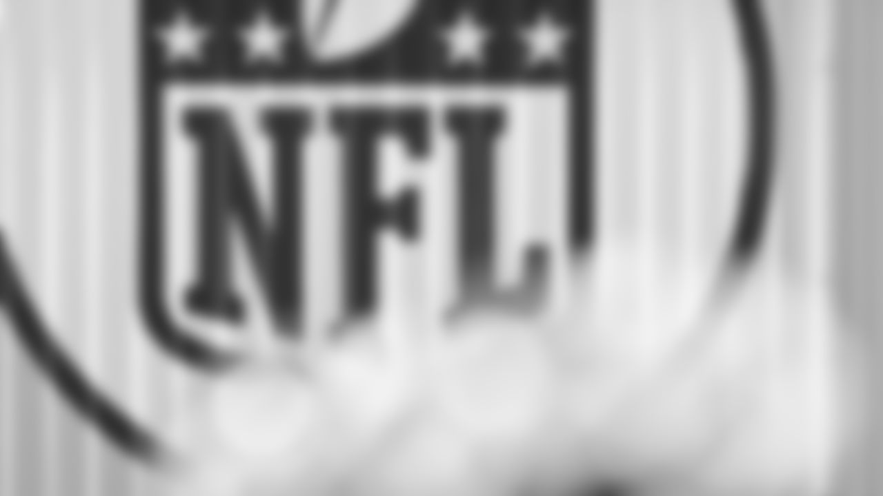 NFL logo during practice at The University of Kansas Health System Training Complex.