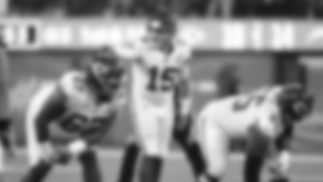 Kansas City Chiefs quarterback Patrick Mahomes (15) during an NFL football game against the Los Angeles Chargers on Thursday, December 16, 2021 in Los Angeles.