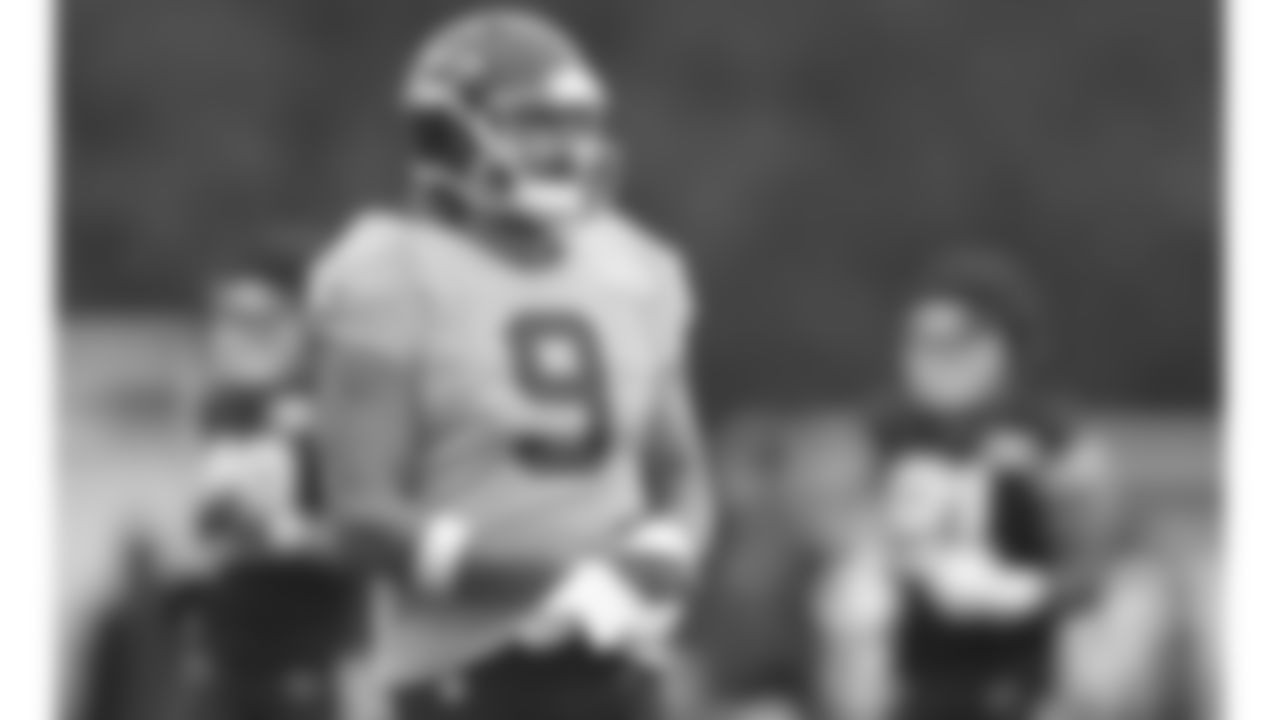 Kansas City Chiefs quarterback Blaine Gabbert (9) in action at Kansas City Chiefs Training Camp in St. Joseph, MO on Friday, August 4, 2023.