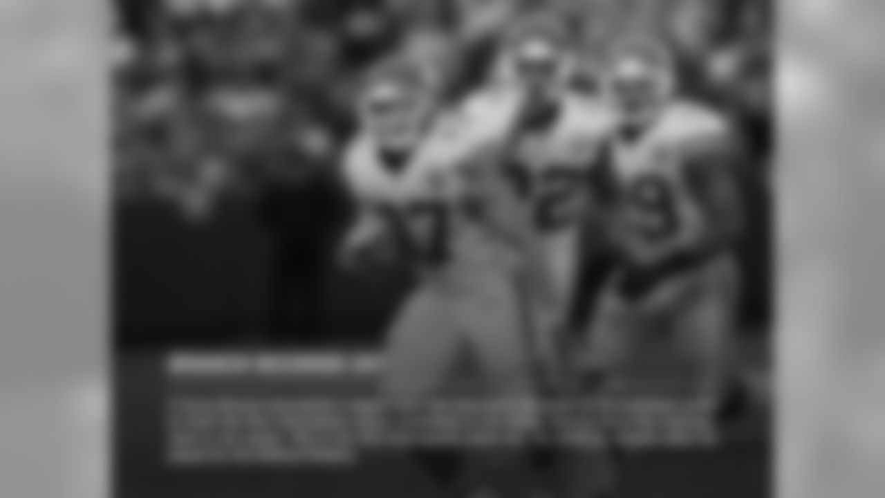 BRANCH RECORDS INT: S Tyvon Branch intercepted a tipped pass and returned it 38 yards for a touchdown score to mark the first interception return touchdown in his career. Branch owns five interceptions in his career. This is his first interception since Oct. 14, 2012 vs. Atlanta when he played for the Oakland Raiders.