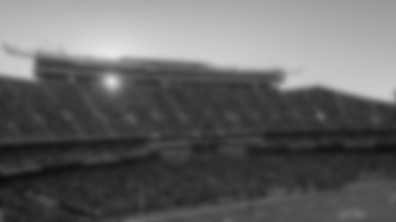 A view of the crowd in GEHA Field at Arrowhead Stadium at sunset during an NFL football game against the Green Bay Packers, Sunday, November 7, 2021 in Kansas City.