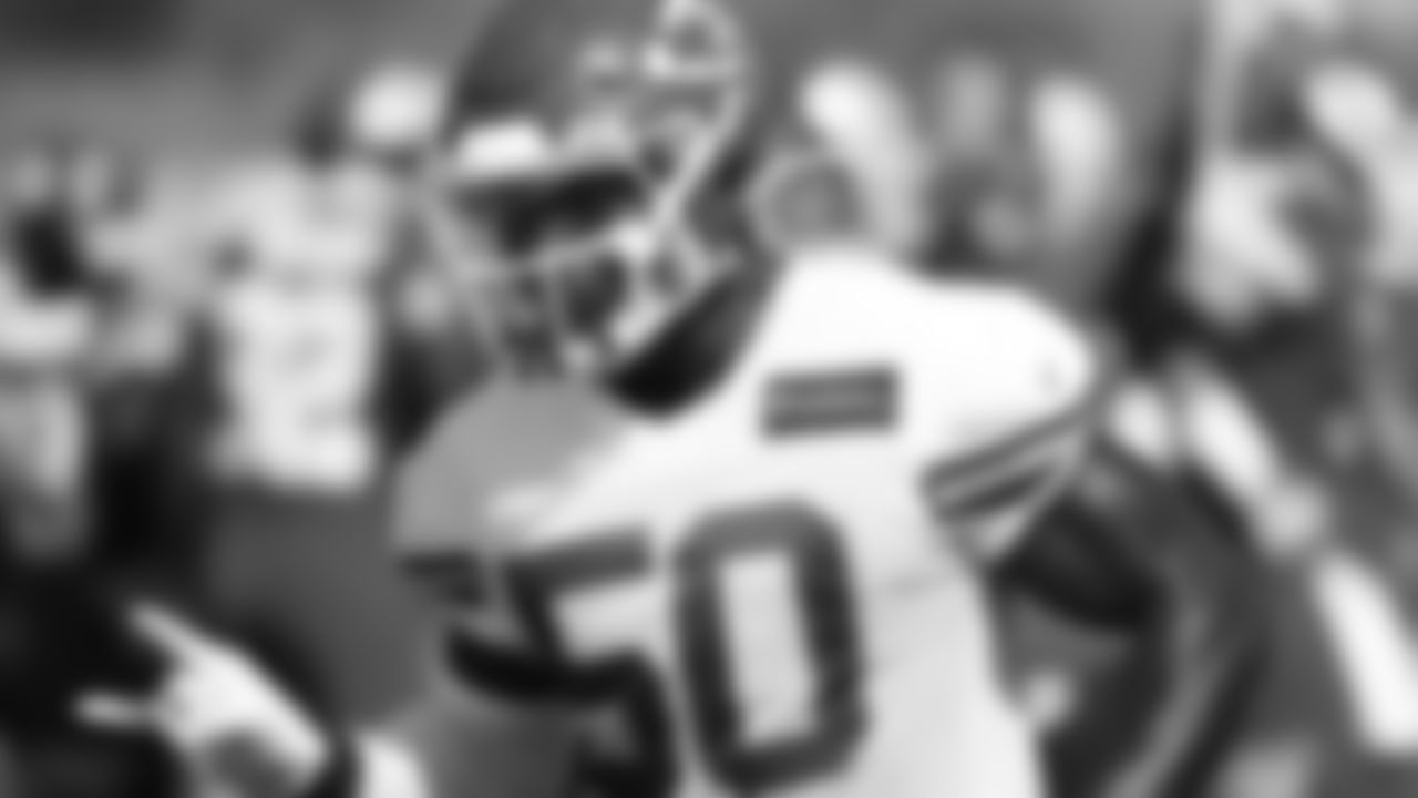 Kansas City Chiefs Linebacker Willie Gay (50) during practice at The University of Kansas Health System Training complex.