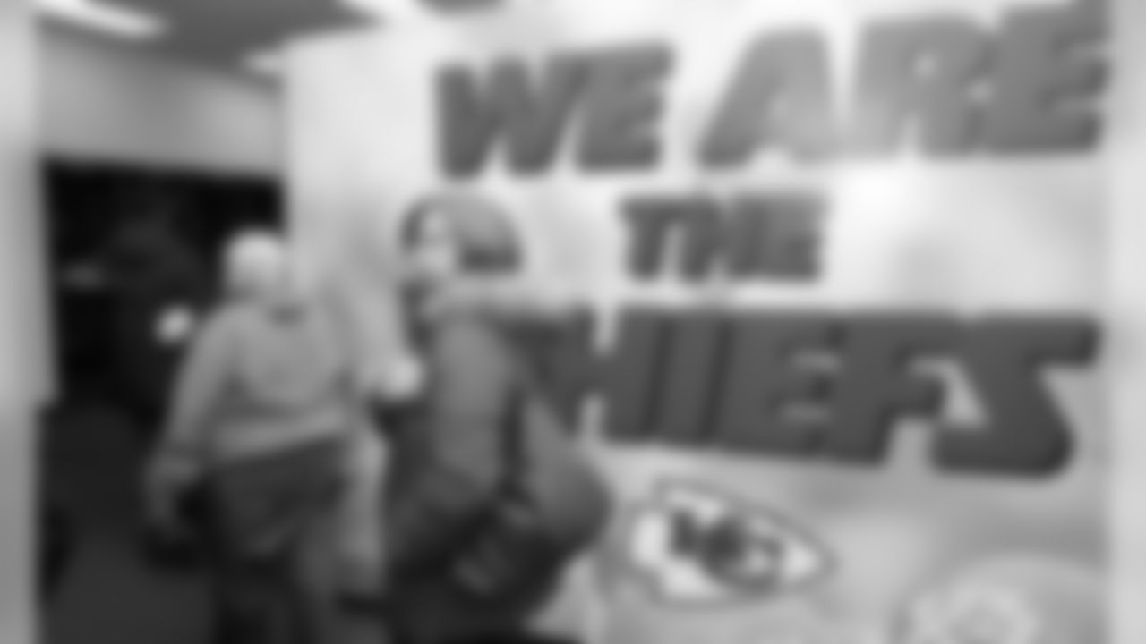 Members of the USS Kansas City tour Arrowhead Stadium on February 13, 2020.