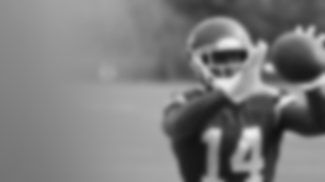 Kansas City Chiefs wide receiver Cornell Powell (14) practices catching after practice on Wednesday September 21, 2022.